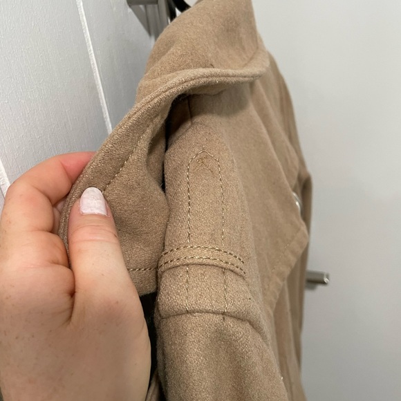 Express tan/caramel double breasted wool pea coat size XS - Picture 9 of 11